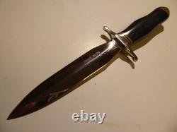 Dague de combat sur mesure des années 1970, fabriquée en Oregon, États-Unis, par Ralph Prouty, avec catalogue