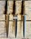 Dague De Commando De Chasse Artisanale Personnalis&eacute;e En Acier &agrave; Outils D2, 3 Pi&egrave;ces, Manche En Laiton Avec Fourreau