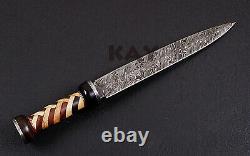 Dague de guerrier faite sur mesure avec lame en acier damas, Gladius Romain historique