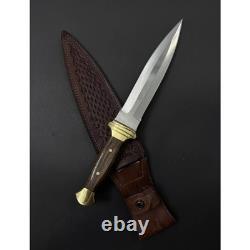 Dague de survie en acier carbone fait main sur mesure, couteau de chasse, couteau de camping