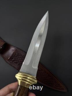 Dague de survie en acier carbone fait main sur mesure, couteau de chasse, couteau de camping