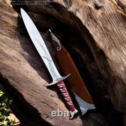 Dague elfique médiévale faite main Sting du Seigneur des Anneaux avec fourreau et support