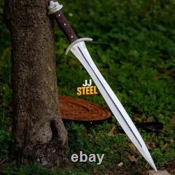 Dague en acier au carbone faite main sur mesure pour survie, chasse, combat, bataille, machette épée