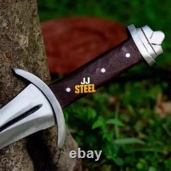 Dague en acier au carbone faite main sur mesure pour survie, chasse, combat, bataille, machette épée