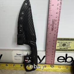 Dague offensive Apex Dagger 8.5 Noir par Half Face Blades avec repose-pouce cranté.