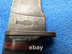 Dague originale vintage USN Mark 1 de la Seconde Guerre mondiale Pal RH-35, couteau de combat et fourreau