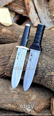 Dague personnalisée Thorfinn paire COUTEAUX Anime Vinland Saga Acier au carbone Couteau de CHASSE