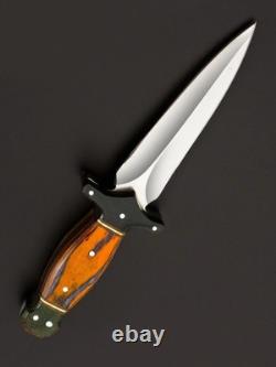 Dague sur mesure en acier D2 ASS, couteau de survie, de combat, de chasse avec étui