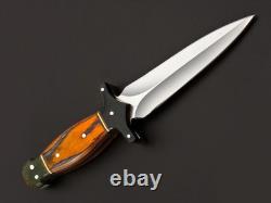 Dague sur mesure en acier D2 ASS, couteau de survie, de combat, de chasse avec étui