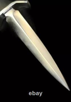 Dague sur mesure en acier à haute teneur en carbone ASS, couteau de combat commando avec étui
