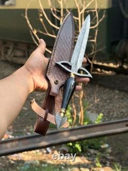Dague viking de camping premium en acier damas, sauvage, magnifique, artisanale et personnalisée