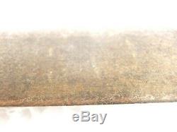Énorme Couteau Dague Antique Tang Trois Quarts, Poignée Bakélite Avec Gardien De Bronze
