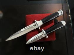 Ensemble de 2 couteaux personnalisés PMC Wagner : couteau tactique et dague russe Wagner