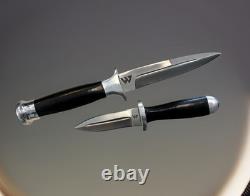 Ensemble de 2 couteaux personnalisés PMC Wagner : couteau tactique et dague russe Wagner