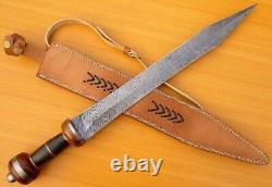 Épée Gladius / Couteau de chasse / Bowie / Dague en acier de Damas personnalisé / Micarta