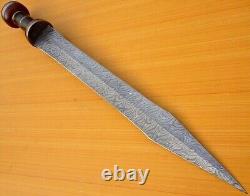 Épée Gladius / Couteau de chasse / Bowie / Dague en acier de Damas personnalisé / Micarta