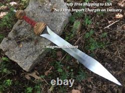 Épée de chasse romaine gladius en acier J2 forgé à la main de qualité supérieure, prête au combat pour l’extérieur