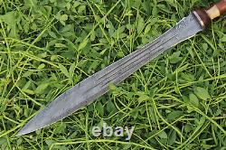 Épée de guerrier dague en acier de Damas fabriquée sur mesure, Gladius romain historique