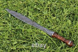 Épée guerrière à lame en acier de Damas faite sur mesure, Gladius romain historique