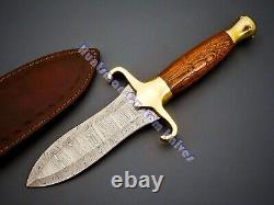 Fabriqué Sur Mesure En Acier Forgé Damas Dagger Medieval Avecwenge Wood Grip & Brass Garde