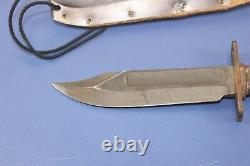Fine Vintage U. S. Couteau Pilote Militaire Dague Avec Scabbrd & Stone C. 2-1980