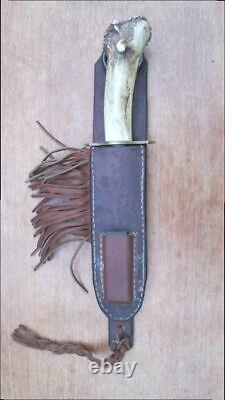 Finest Vintage 1977 Custom Carved Figural Boar-hunting Dagger Knife Signé Mjw