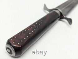 Forgé Old Dominion Dagger 13.75 avec pommeau en bois clouté et fourreau en cuir personnalisé