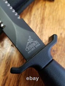 Gerber USA Mark II Dagger Survival Combat Combat Figurer Knife Withsheath 22-01874 Nmib