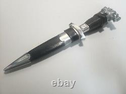 Hubertus Allemagne Solingen Rostéréi Steel Dagger Couteau De Combat + Grenouille Et Gaine