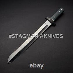 John Henry Hand Forged J2 Outils En Acier Honting Dagger Viking Sword Knife- Micarta
