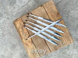 Lame de poignard en acier au carbone haute qualité forgée à la main, pleine tang de 15,75 pouces, vide pour combat.