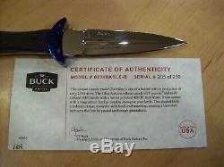 Limited Edition Buck Couteau 234 Glint Dagger Timascus G10 Poignée Le # 205/250
