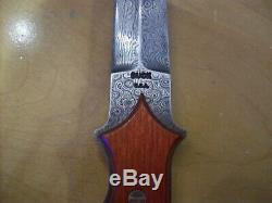 Limited Edition Buck Couteau 970 Damas Dague 2001 Utilisé Avec La Boîte Originale