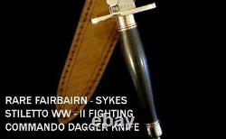 Lom Handmade D-2 Steel Ww II Couteau De Combat Commando Dagger Avec Gaine