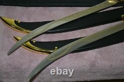 Lord Of The Rings 2x Couteaux De Combat De Poignard D'épée Legolas Cosplay Elven Nice