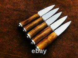Lot De 5 Couteau Sgian Dubh En Acier Au Carbone Fait Main Sur Mesure, Dague Historique, Edc