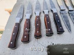 Lot de 20 couteaux à lame fixe en acier Damas faits main, dagues de botte, pleine longueur.