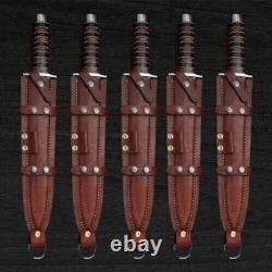 Lot de 5-Couteaux Dague en Acier D2 Arkanas Toothpick Faits Main D2