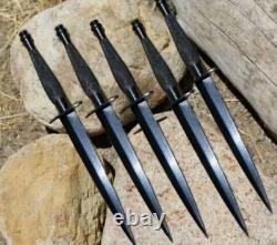 Lot de 5 poignards de commando Fairbairn Sykes britanniques couteau de chasse cure-dent