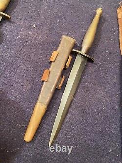 Lot de 6 couteaux de combat originaux WW2 Wilkinson SAS Fairbairn Sykes SOS FS Fighting Knife Dagger