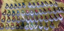 MIX Lot de 100 Couteaux Mini Ulus de Chasse en Acier Damas Faits Main Personnalisés