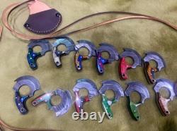 MIX Lot de 100 Couteaux Mini Ulus de Chasse en Acier Damas Faits Main Personnalisés