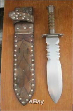 Massive Old Vintage Sur Mesure Dague En Acier Au Carbone Forgé À La Main Dague Smatchet Couteau