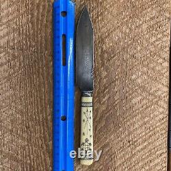 Nice 1800 Antique Chasse Militaire Poignard Couteau Bowie Os Poignée Gravé