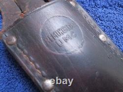 Original Ww2 Us Remington Rh 34 Couteau De Combat Poignard Et Cuir Umc Scabard