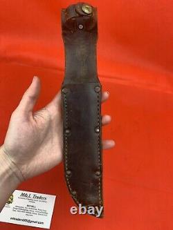 Original Ww2 Usmc Fighting Knife Dagger Camillus Leather Scabbard