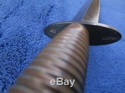 Origine Britannique Early Ww2 Fairbairn Sykes Dagger Fighting Couteau Et Gaine