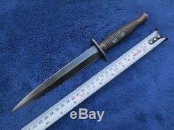 Origine Britannique Early Ww2 Fairbairn Sykes Dagger Fighting Couteau Et Gaine