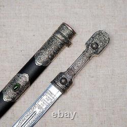 Pierre de poignard caucasien Shashka épée cosaque Sabre couteau Zlatoust 035 Silkway