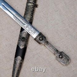 Pierre de poignard caucasien Shashka épée cosaque Sabre couteau Zlatoust 035 Silkway